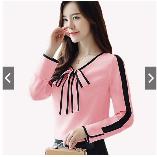 Fifi Fashion Blouse Tangan Panjang Wanita Gaya Korea Model Terbaru  Gisel