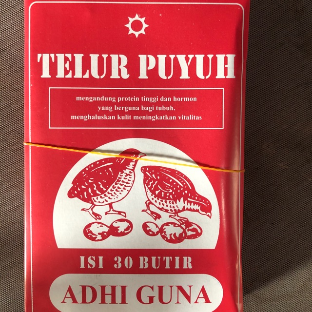 

Telor puyuh 15.000/box isi 30 butir