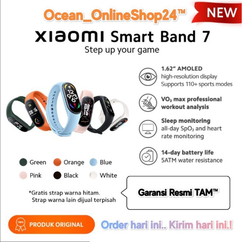 XIAOMI SMART BAND 7 / MI BAND 7 / XIAOMI BAND 7 - GARANSI RESMI TAM