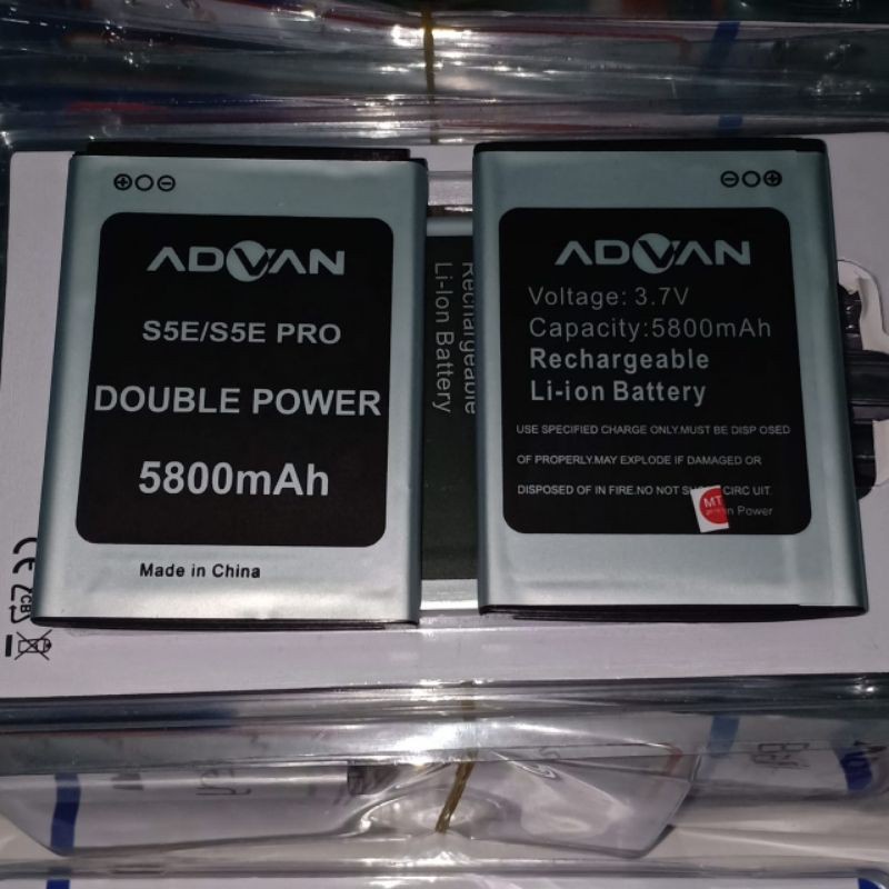 BATERAI ADVAN S5E / S5E PRO 5800mAh Double Power