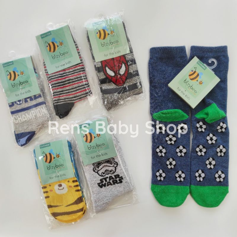 BizyBee Kaos kaki panjang anak sekolah TK SD motif