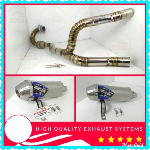 KNALPOT NORIFUMI VIAR 250 200 DAN 150CC DOBEL KANAN KIRI
