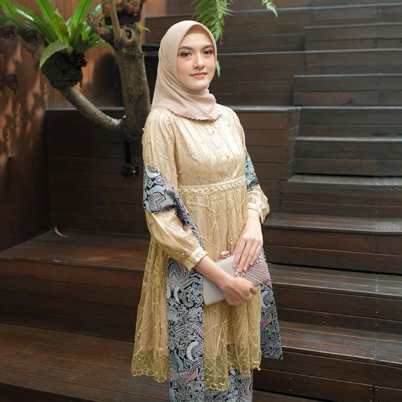 BATIK EXPRESS Ready kebaya batik Kondangan terbaru / Kebaya Lamaran termurah / Kebaya Tile payet Premium/ Kebaya Batik Wisuda KEBAYA NIRINA