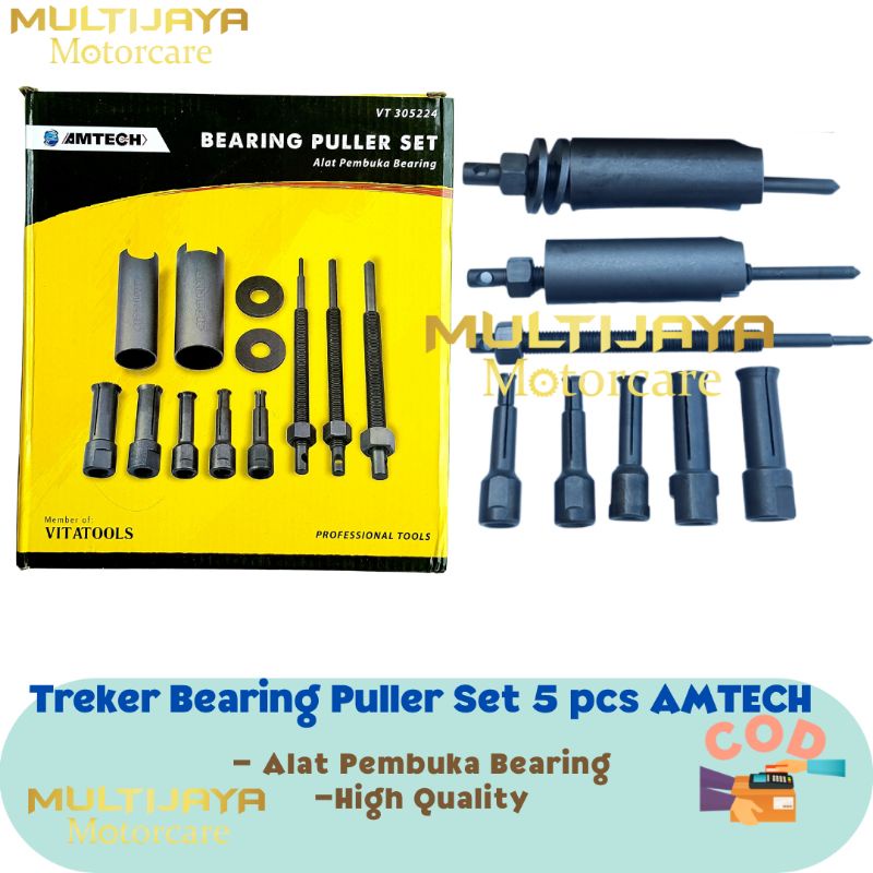 Treker Bearing Puller Set 5 pcs - Treker Lepas Pembuka Bearing Laher Tutup CVT | Disassembler