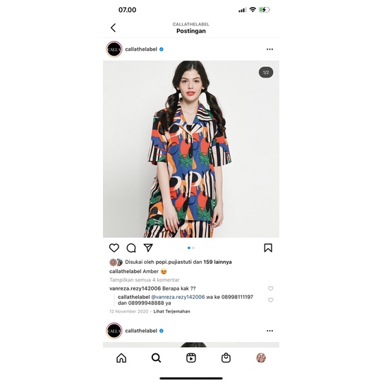 kemeja calla the label