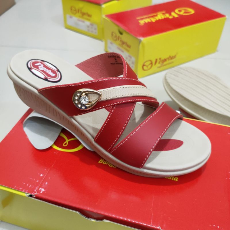 sandal wedges wanita Vegetus terbaru sol tpr karet ringan Trendy elegant keren murah