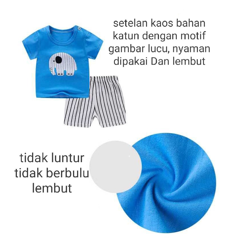 setelan anak laki-laki / setelan anak lengan pendek / baju santai anak / setelan anak import