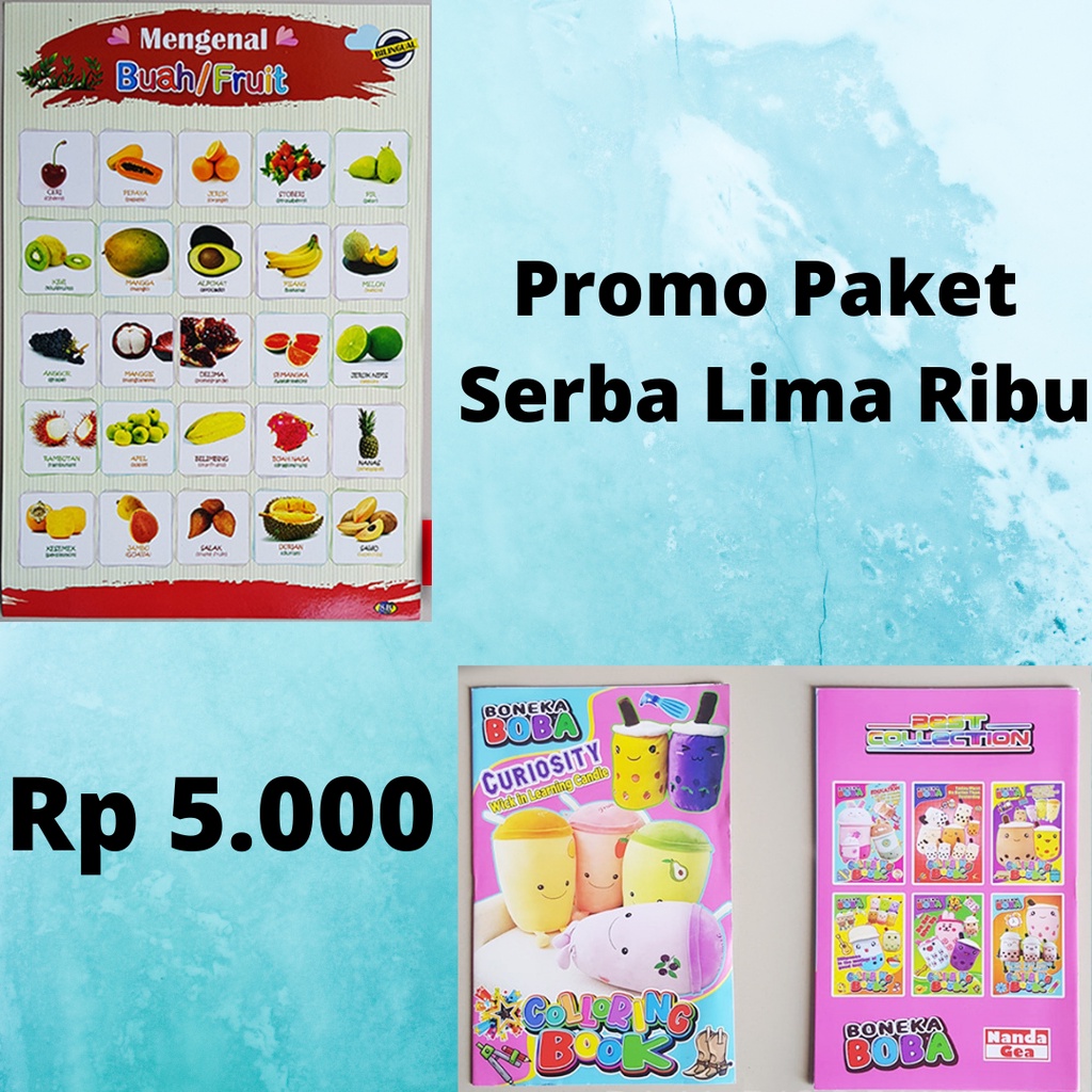 

Poster Mengenal Buah-buah an & Coloring Book 2 in 1 Boba