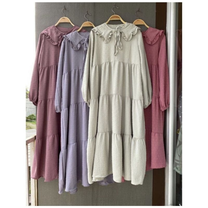 Amira / Fashion Muslim / Mini Dress Wanita Muslim Terbaru / Matt Cringkel Uragiri / Gamis Midi Dress-Milo