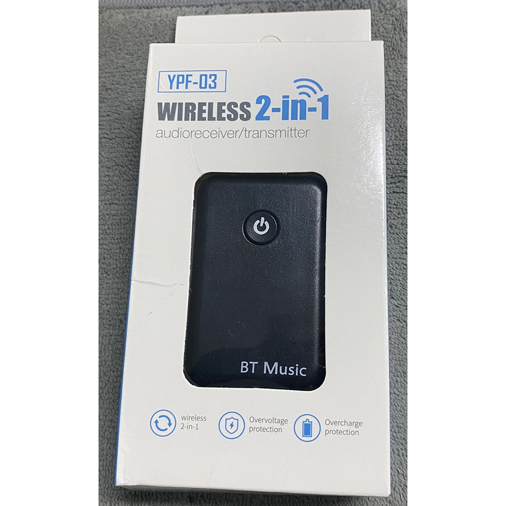 HiFi Audio 2 in 1 Bluetooth Transmitter &amp; Receiver 3.5mm - YPF-03 - Black