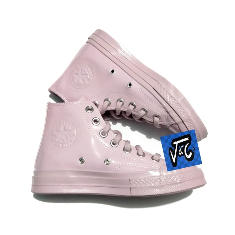 Sepatu Converse Chuck 70 70s Patent Pop Leather Mono Hi Salt Lilac
