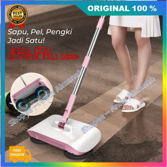 [BISA COD] PROMO Sapu Otomatis 3in1 Otomatis Tanpa Listrik Sapu Pel Pengki Jadi Satu  100% ASLI
