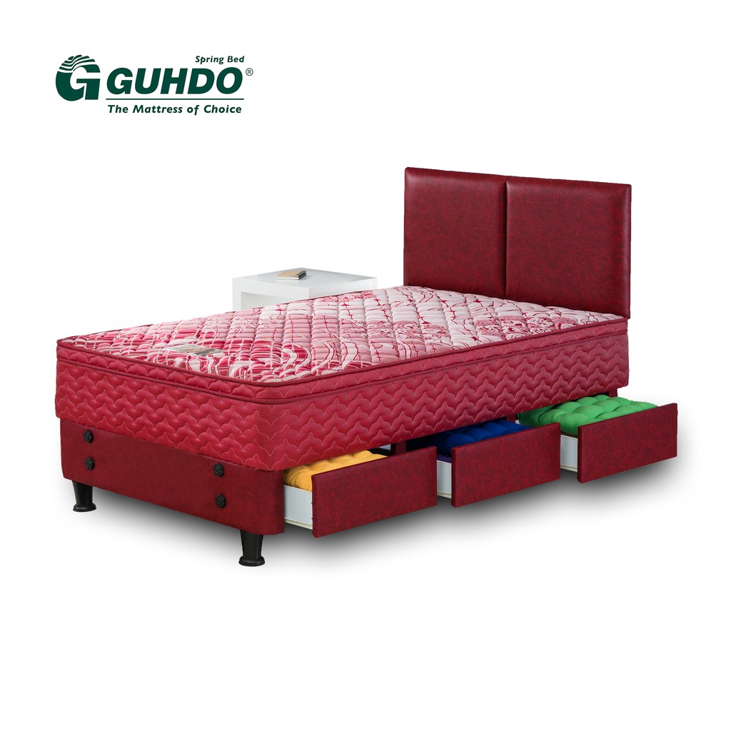 Spring Bed Guhdo Standard Plush Top Drawer Bed Atlantic Style - Bed Set