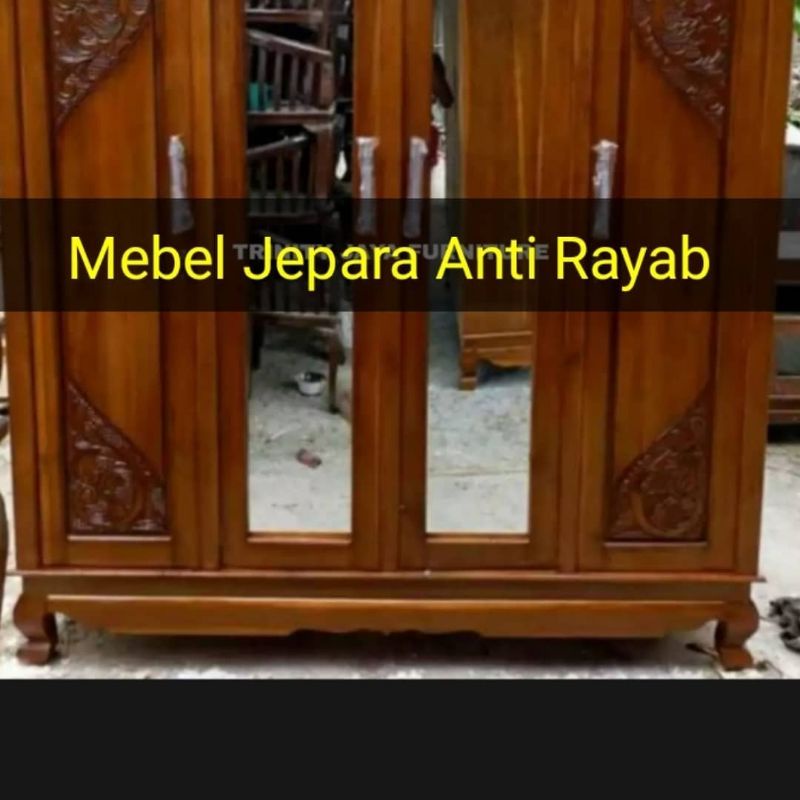 Lemari Almari Asli Mebel Jepara Anti Rayab Original Jati Tua Ukir