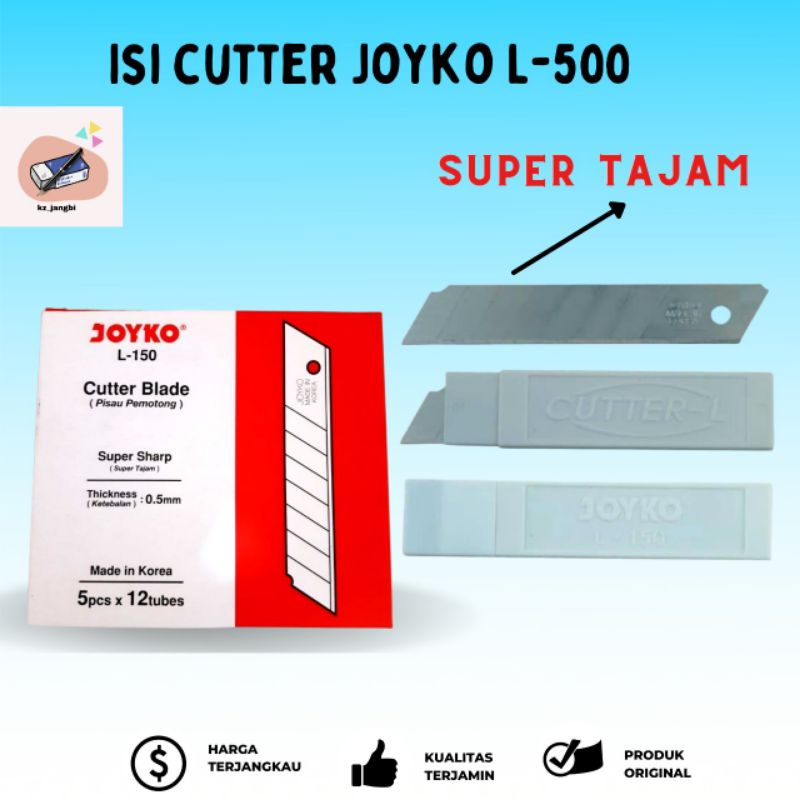 

Isi Cutter Blade Pisau Pemotong Joyko L-150 1 Tube 5 pcs
