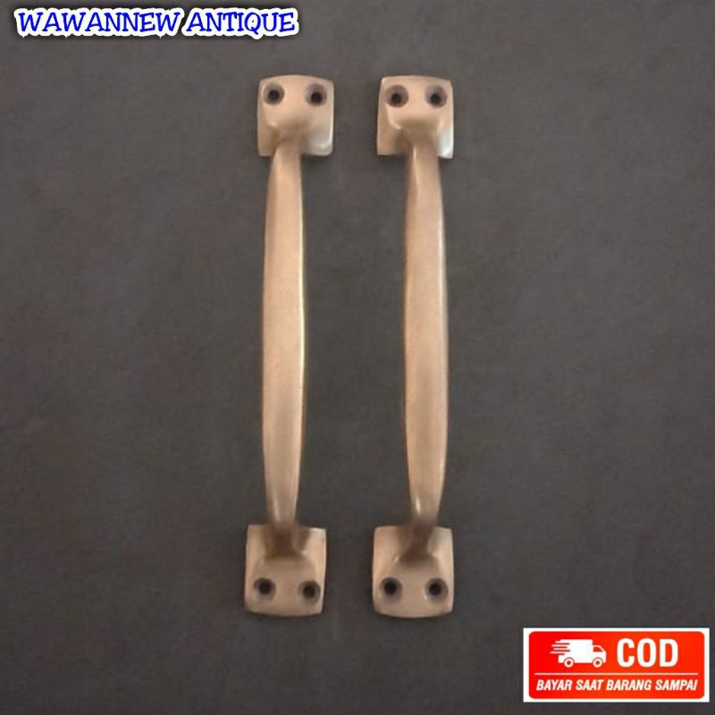 Handle / Tarikan Laci Lemari Pintu Rumah Kuningan Antik 17.7cm