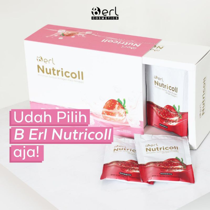 

B erl Nutricoll adalah Minuman Serbuk Kolagen dengan ekstrak dan rasa Strawberry