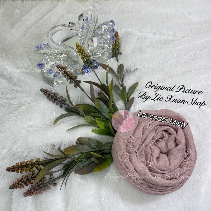 Pasmina Crincel Murah Pasmina Kusut Pasmina Negro-Lavander Misty