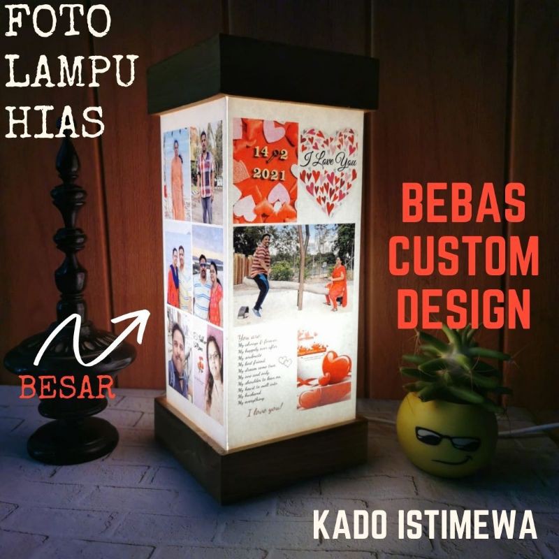 [KADO ISTIMEWA] Kado Lampu Hias Unik Custom Foto Aesthetic Untuk Dekorasi Kamar
