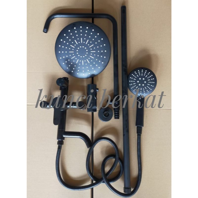 Shower set hitam/Shower tiang hitam black/Shower Coloum Panas Dingin/ 3 in 1