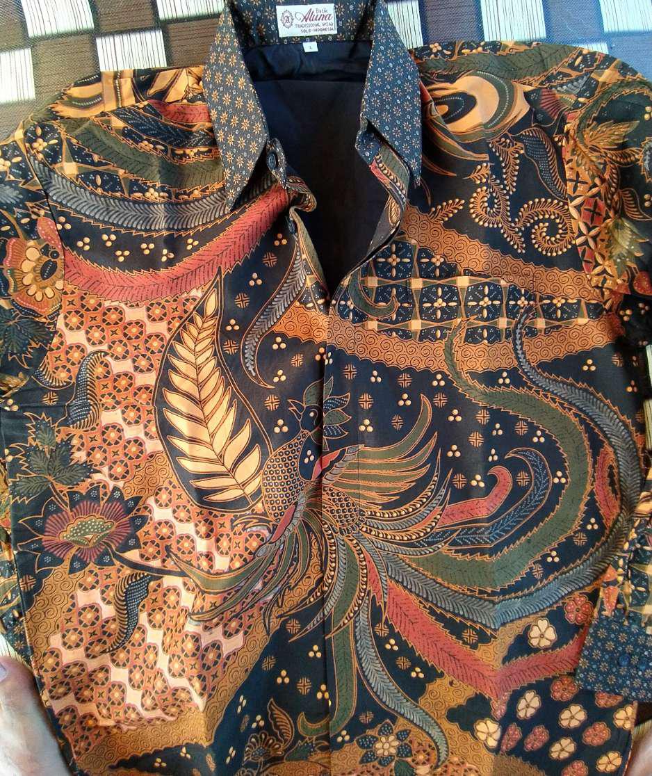 Batik Pria Lengan Panjang Solo Premium Batik Cowok Tulis Sutra Alisan Lengan Panjang Aluna Pcw 027