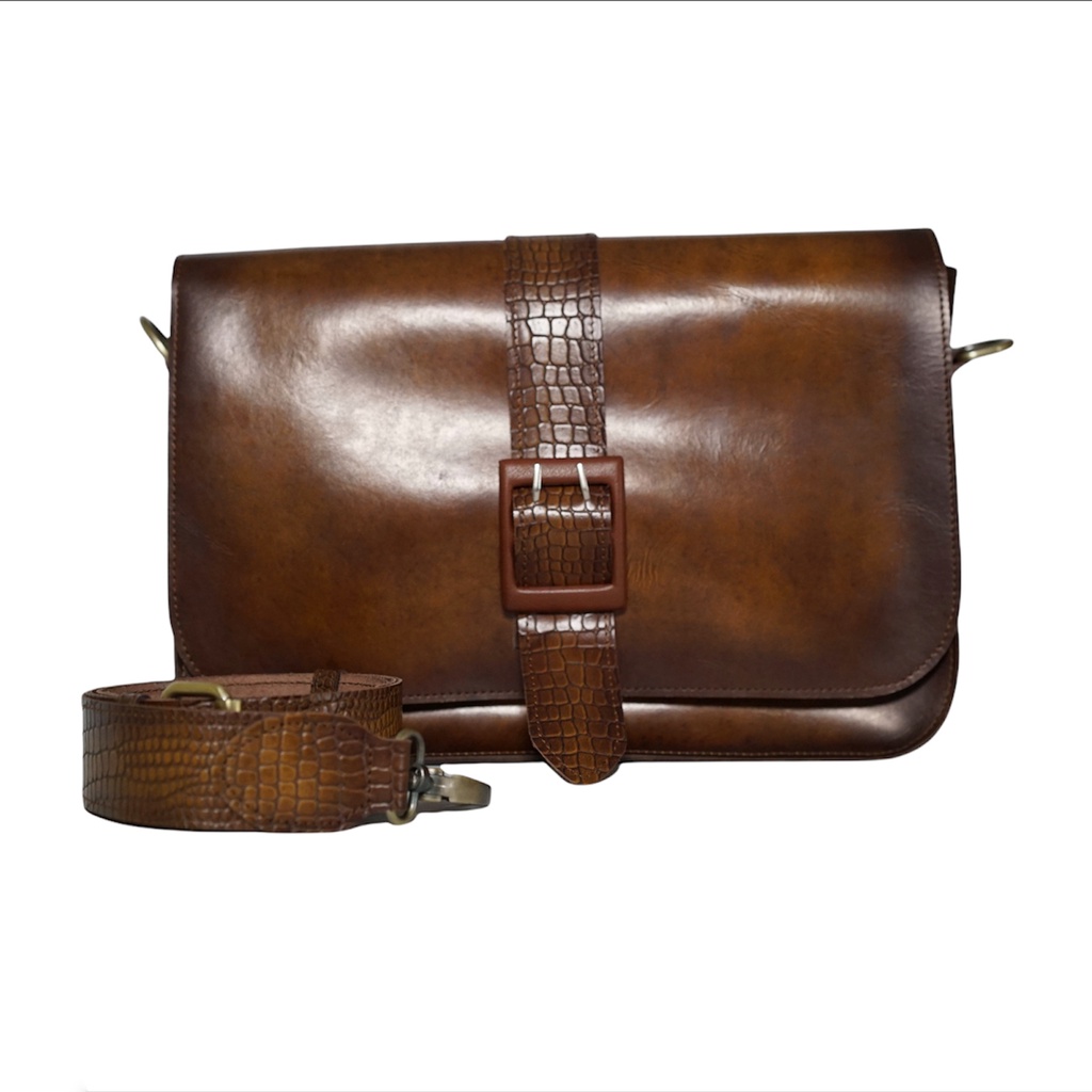 Jayuwan SBWM Tas Wanita Kulit Sapi Alsi Premium Brushoff Clasic Vintage