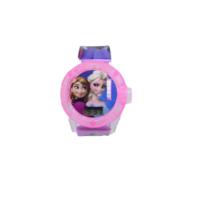 Parling Laris! JAM TANGAN ANAK PEREMPUAN MUSIK LASER PROYEKTOR FROZEN ELSA LAMPU Low Price!