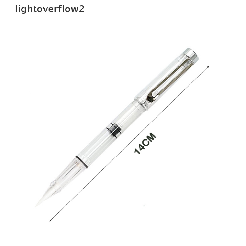 (lightoverflow2) Pena Kuas Cat Air Transparan Bisa Diisi Ulang