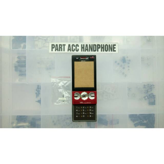 Casing sony ericsson fullset w705 w705i merah