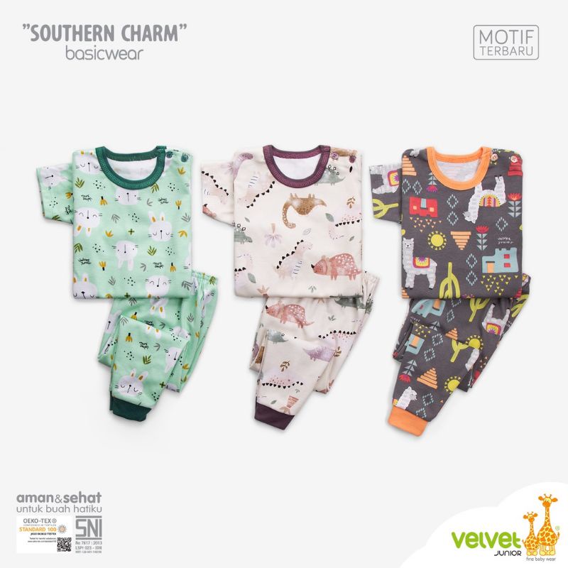 Setelan Oblong Pendek&amp;Celana Panjang/ PIYAMA VELVET JUNIOR