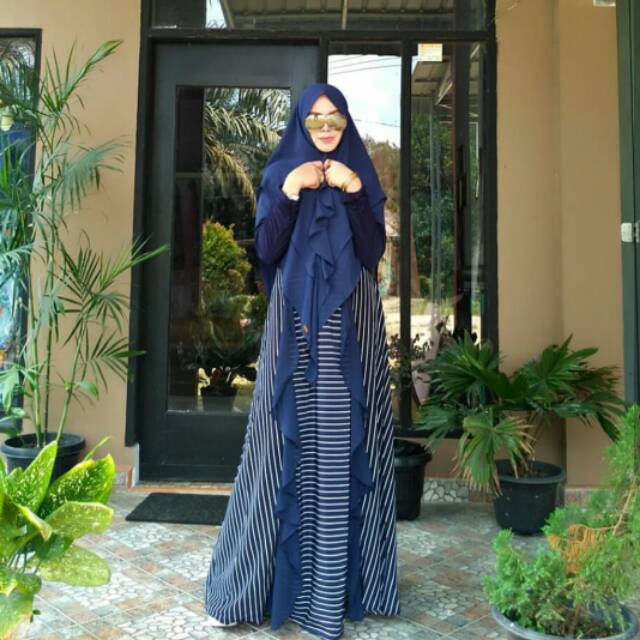 Gamis Syari Set Kiara sudah Free Khimar