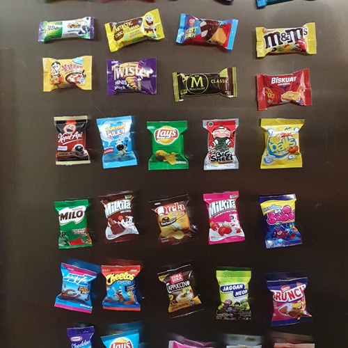 Magnet Tempelan Kulkas Snack 3D Hiasan Lemari Es Miniatur Souvenir Nikahan Jajanan SD Makanan