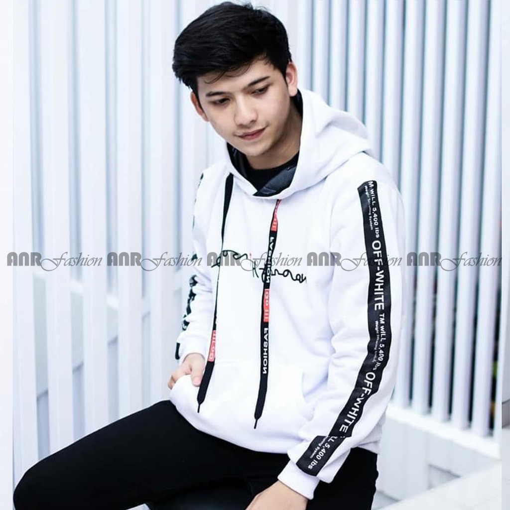 Deas OffWhite Hoodie - Sweater Deas OffWhite Hoodie Jumper Pria - Bahan Fleece