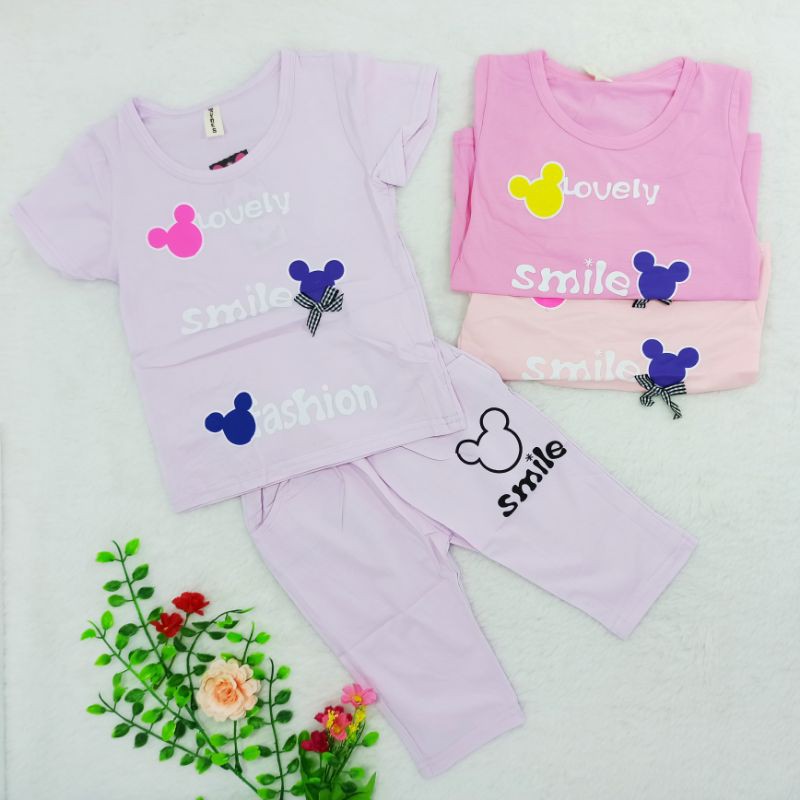 Ss#510 Pakaian Anak Perempuan size 1-4tahun / Setelan Anak Perempuan Bahan Kaus Kualitas Premium