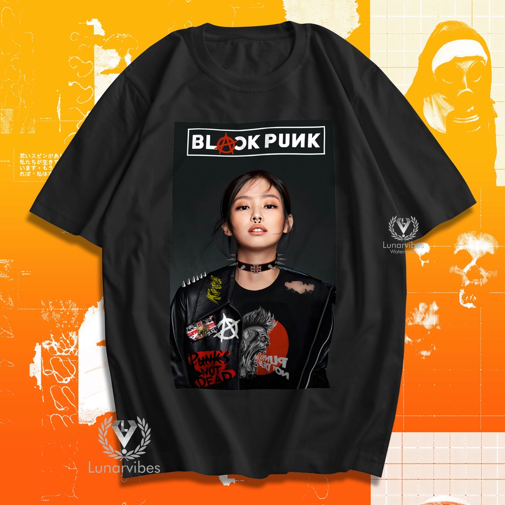 Kaos Band / Black Punk Lisa Blackpink / Baju Musik Punk Not Death / Tshirt Distro Lunar / A399