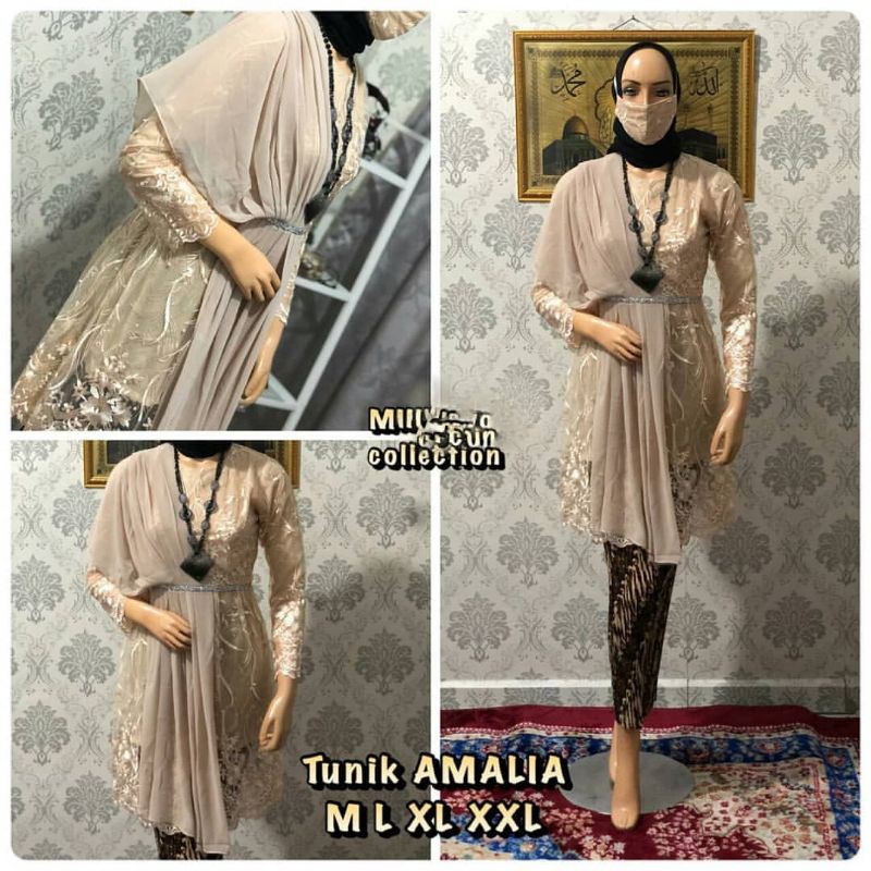 TERBARU - PROMO SET KEBAYA TUNIK AMALIA SELENDANG / KEBAYA OUTFIT KEKINIAN / KEBAYA KONDANGAN-2
