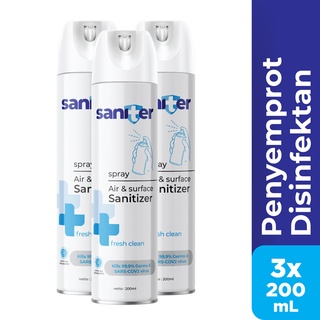 Image of Saniter Air Sanitizer Aerosol 200ml x3 - Penyemprot Disinfektan