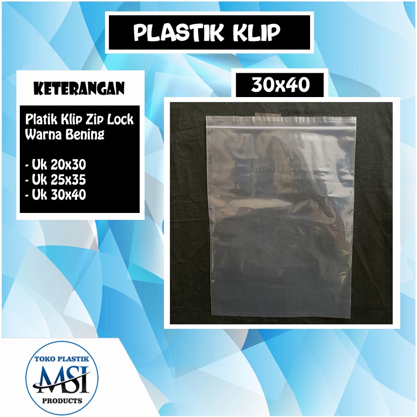 Plastik KLIP Tanpa Plong Ziplock 20x30 ~ 25x35 ~ 30x40 | Plastik ZipLock Packing Baju Sepatu Bening 20x30, 25x35, 30x40 | Kantong Plastik Zip Lock Bening Polos / Plastik Klip (20x30, 25x35, 30x40 cm) aman untuk makanan | Harga diatas harga per lbr
