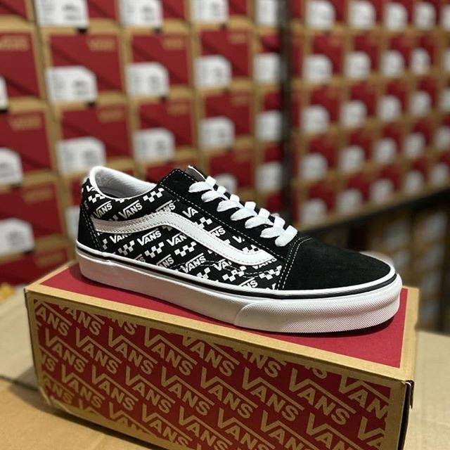 logo repeat old skool shoes