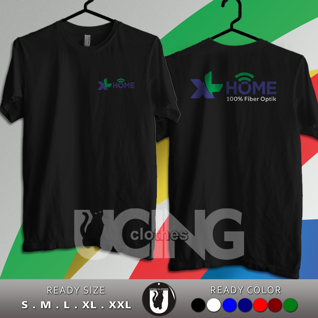 Kaos Baju XL Home 100% Fiber Optik Kaos Perusahaan