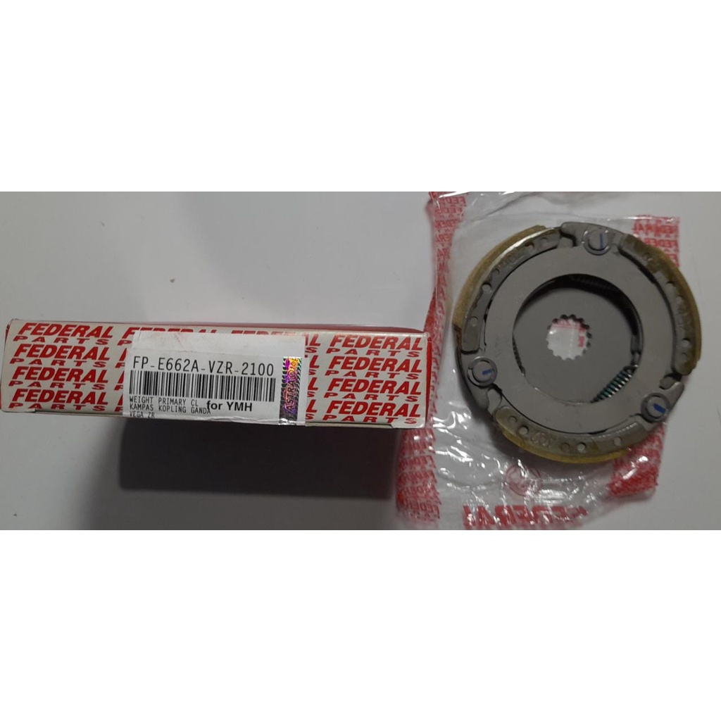 Kampas Kopling Ganda + Plat Weight Set Clutch Assy Federal Vega ZR FP E662A VZR 2100