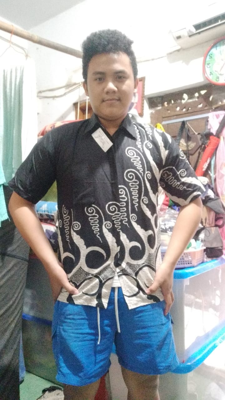 Bswart Batik Hrb026 Kenongo Hem Pendek Padi Pekalongan M L Xl Xxl Batik Pria Murah Modern Grosir New