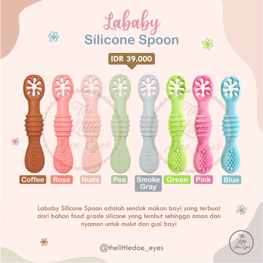 Lababy Silicone Spoon Sendok Silikon Anak Bayi