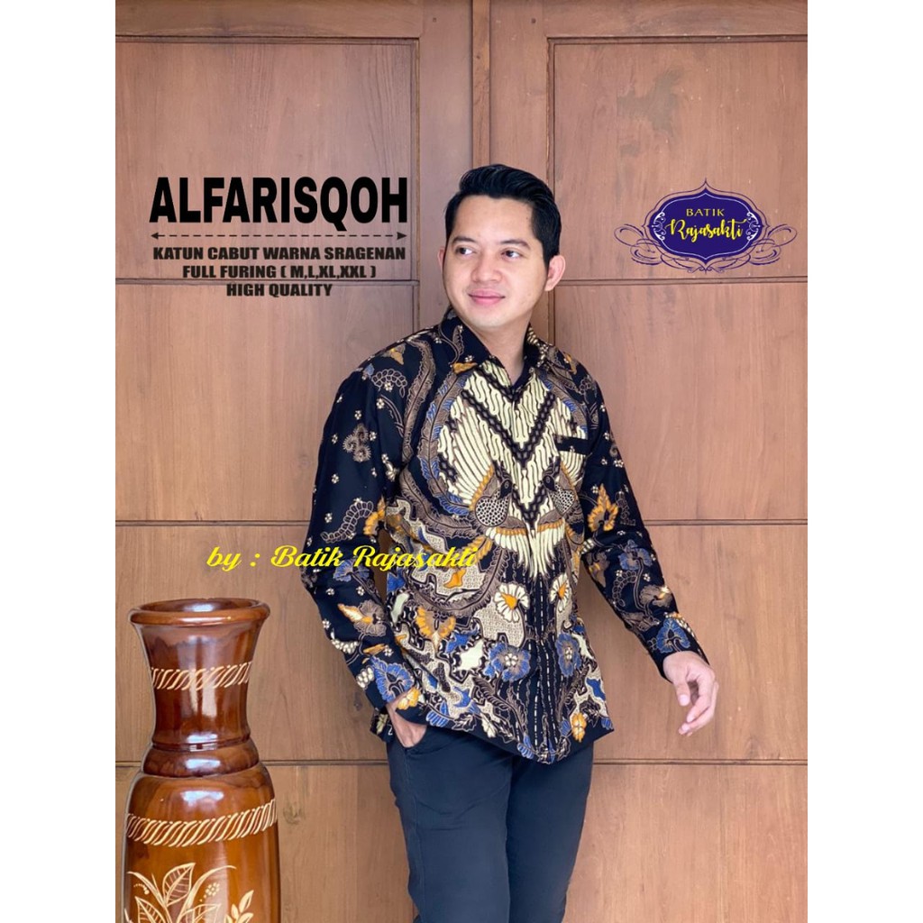 ALFARISQO RAJASAKTI KEMEJA BATIK SOLO PRIA LENGAN PANJANG LAPIS FURING ATASAN BATIK PREMIUM MODERN KATUN HALUS BAHUWIRYA  BANAMITRA BANAMITRA PUTIH BANGSAWAN BAYU PUTRA BERLIAN BIRU BHARATAYUDA BIMASENA BIRENDRA BIRU INDAH BRAHMAKERTA BRAHMAKERTA MERAH