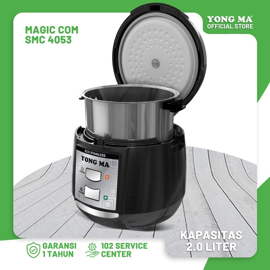 YONG MA RICE COOKER SMC 4053 (2lt) Stainless Innerpot