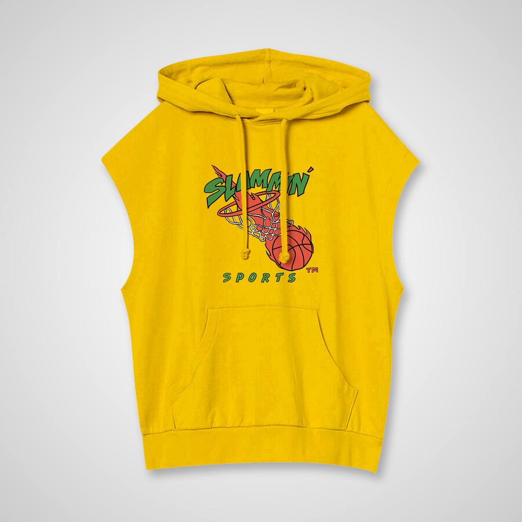 SLEEVELESS SLAMMIN SPORTS HOODIE VEST / HOODIE VEST UNISEX