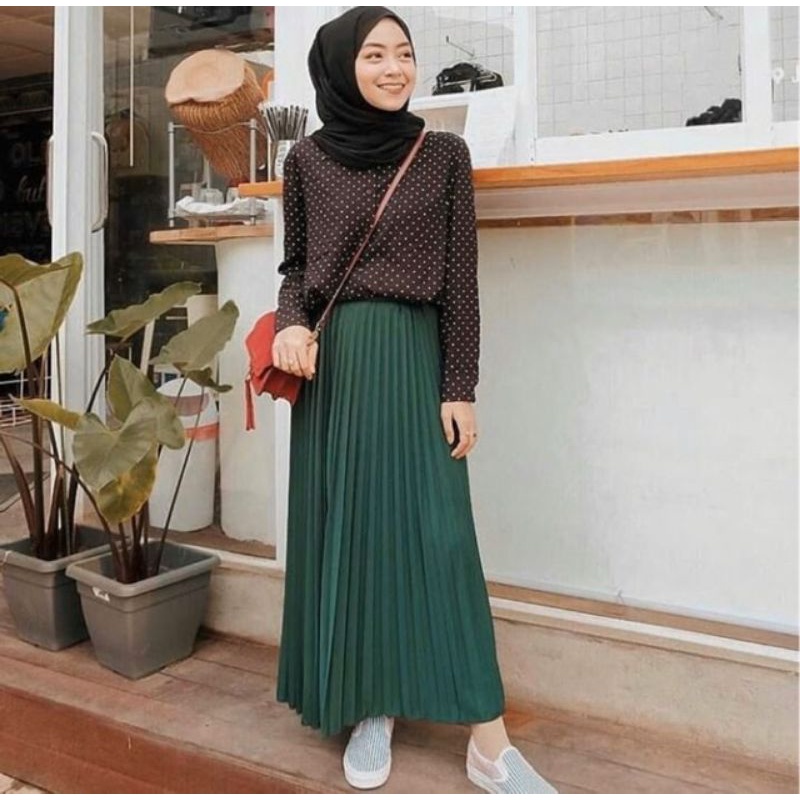 Aulia - Rok Plisket Jumbo Premium//Rok Plisket Mayung Jumbo Bahan Hayget