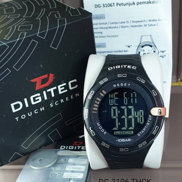 Jam Tangan Pria Digitec Original Touch Screen Tahan Air Garansi 1 Tahun