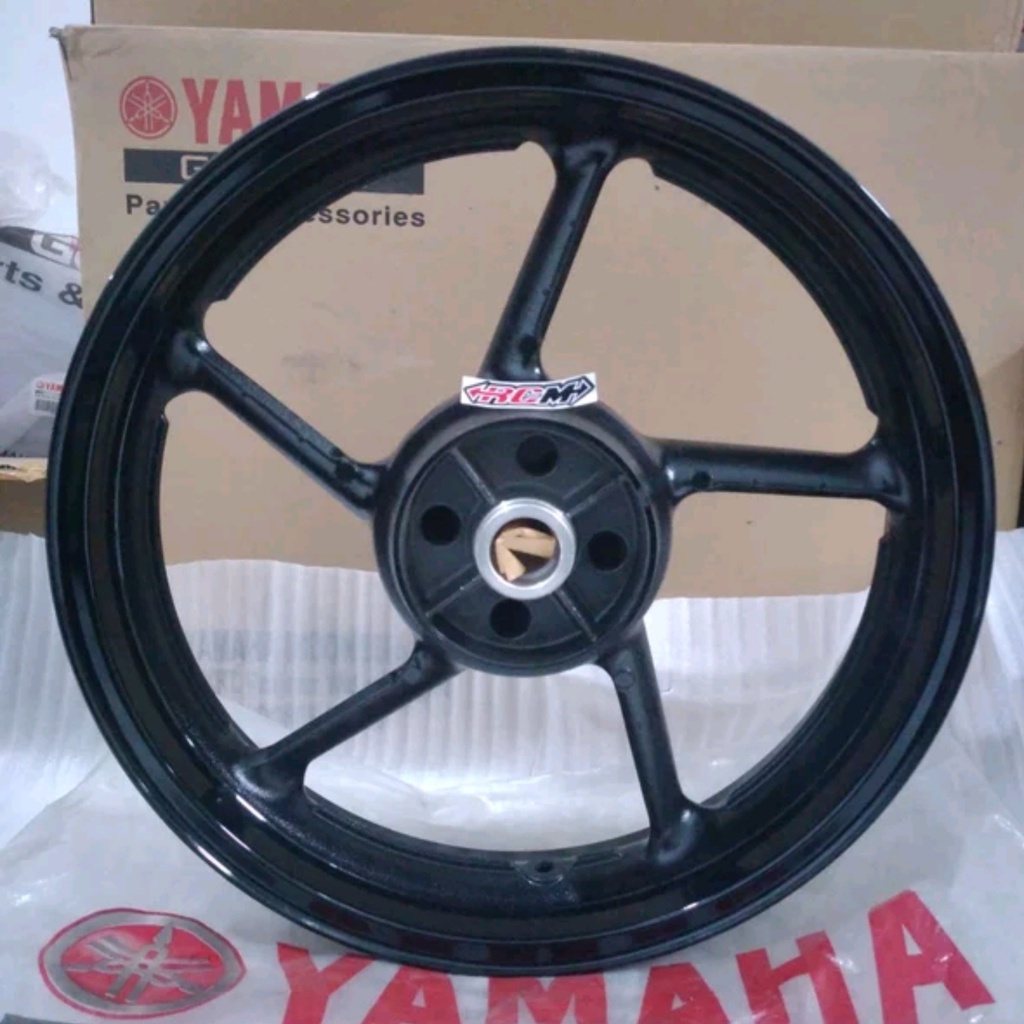 45P-F5338-00-33 CAST WHEEL REAR VELG CW VELEK PELEK BINTANG RODA BELAKANG BYSON 45P1 WARNA HITAM ORI ORIGINAL YAMAHA YGP ASLI