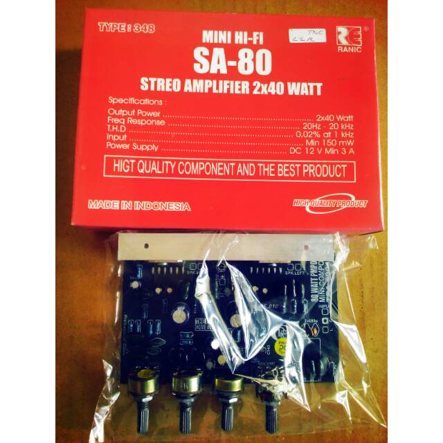 Kit Aktive/Amplifier Mini HI-FI 80 Watt Stereo